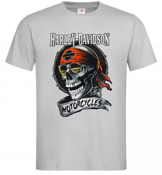 Чоловіча футболка Harley Davidson motorcycles Сірий фото