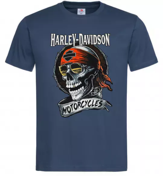 Чоловіча футболка Harley Davidson motorcycles Темно-синій фото