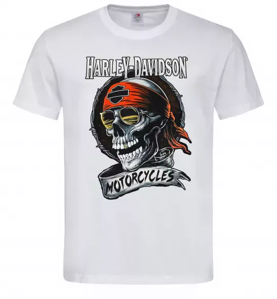 Чоловіча футболка Harley Davidson motorcycles Білий фото