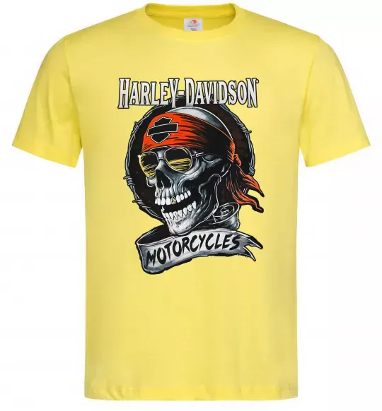 Чоловіча футболка Harley Davidson motorcycles Лимонний фото