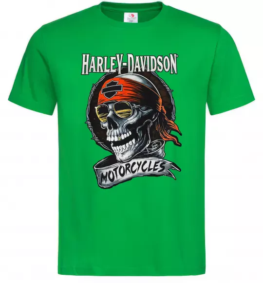Чоловіча футболка Harley Davidson motorcycles Зелений фото