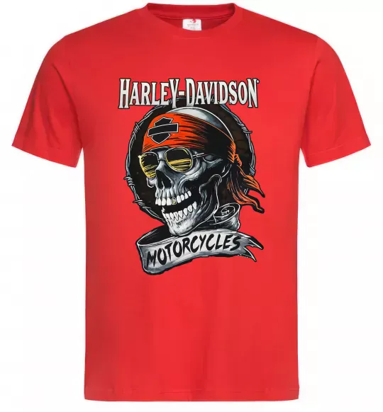 Чоловіча футболка Harley Davidson motorcycles Червоний фото