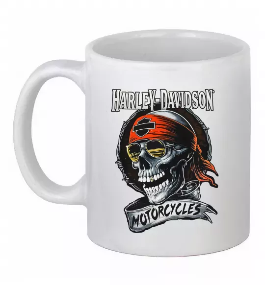Чашка керамічна Harley Davidson motorcycles Білий фото