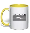 Чашка с цветной ручкой Jaguar полоси Солнечно желтый Чашка с цветной ручкой Jaguar полоси Солнечно желтый фото