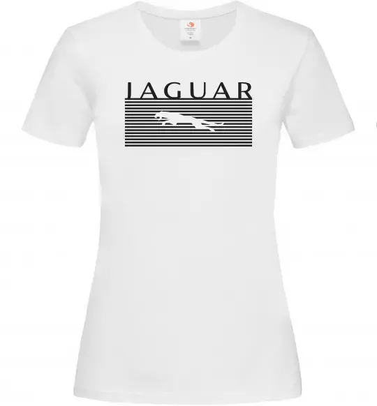 Жіноча футболка Jaguar полоси Білий фото