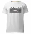 Мужская премиум футболка Jaguar полоси Белый фото