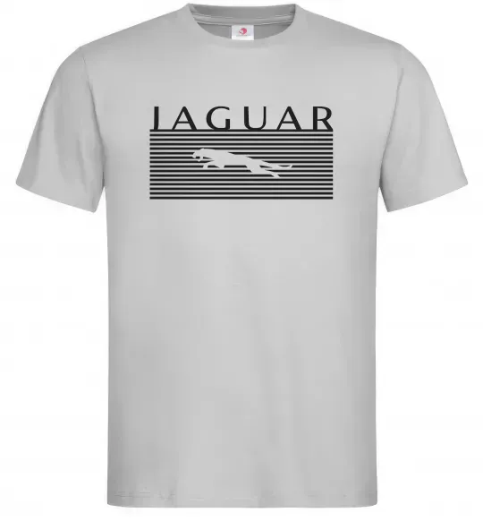 Чоловіча футболка Jaguar полоси Сірий фото