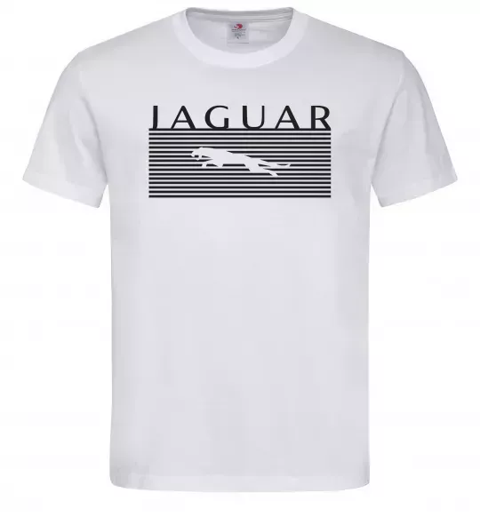 Чоловіча футболка Jaguar полоси Білий фото