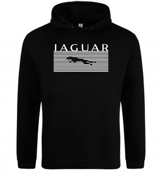 Чоловіча толстовка (худі) Jaguar полоси Чорний фото