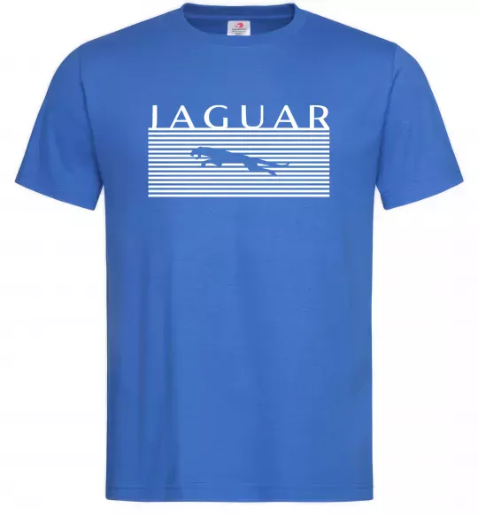 Чоловіча футболка Jaguar полоси Яскраво-синій фото
