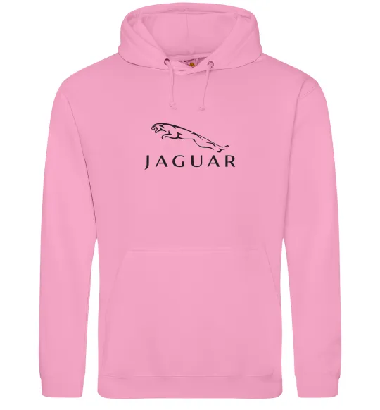 Чоловіча толстовка (худі) Jaguar logo та назва Рожевий фото