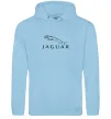 Чоловіча толстовка (худі) Jaguar logo та назва Блакитний фото