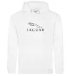 Жіноча толстовка (худі) Jaguar logo та назва Білий Жіноча толстовка (худі) Jaguar logo та назва Білий фото