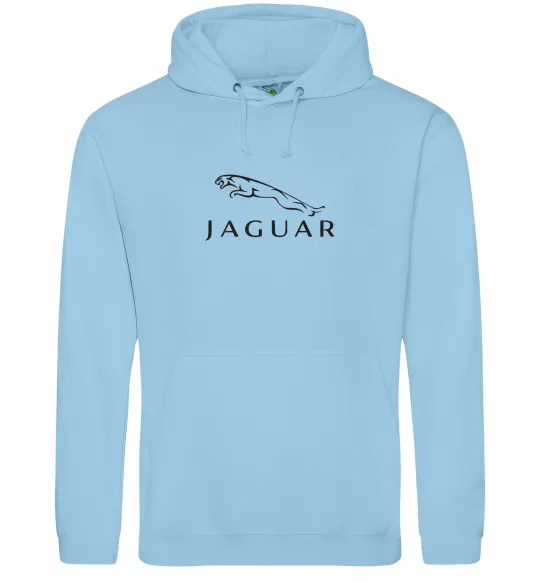 Женская толстовка (худи) Jaguar logo та назва Голубой фото