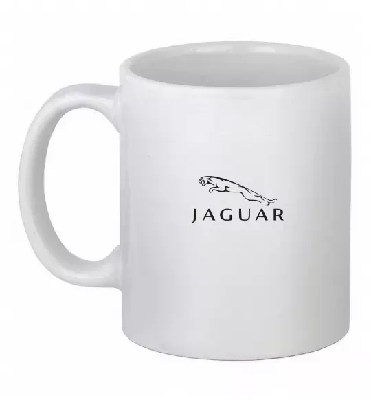 Чашка керамічна Jaguar logo та назва Білий фото