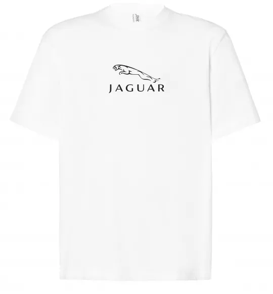 Футболка Оверсайз Jaguar logo та назва Белый фото