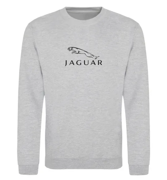 Свитшот Jaguar logo та назва Серый меланж фото