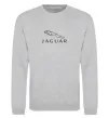 Свитшот Jaguar logo та назва Серый меланж фото