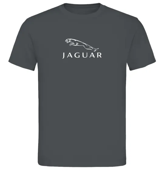 Чоловіча футболка Jaguar logo та назва Графіт фото