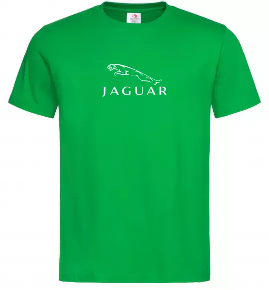 Чоловіча футболка Jaguar logo та назва Зелений фото