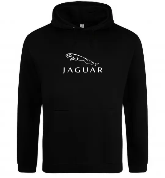 Жіноча толстовка (худі) Jaguar logo та назва Чорний фото
