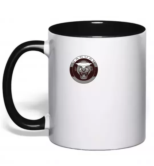 Чашка з кольоровою ручкою Jaguar значок Чорний фото