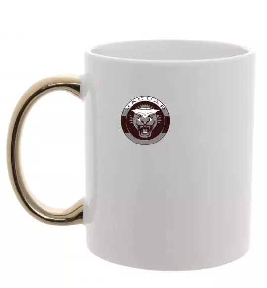 Чашка з кольоровою ручкою Jaguar значок Золото фото