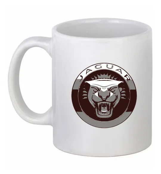 Чашка керамічна Jaguar значок Білий фото