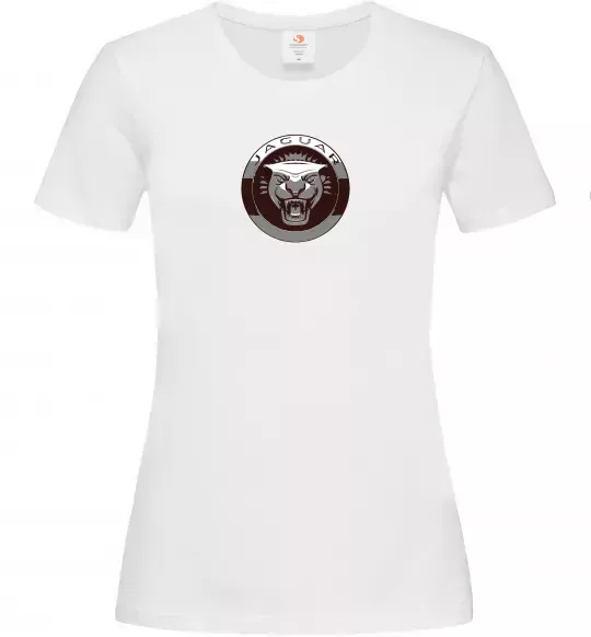 Женская футболка Jaguar значок Белый фото