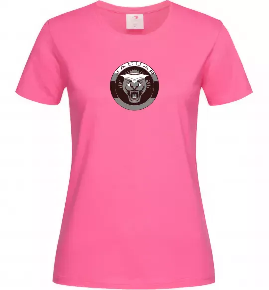 Женская футболка Jaguar значок Ярко-розовый фото