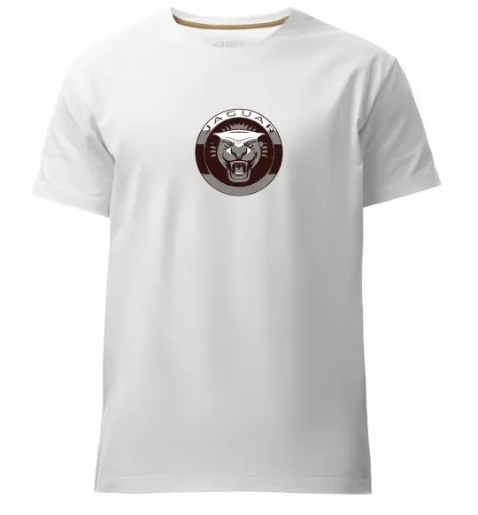 Мужская премиум футболка Jaguar значок Белый фото