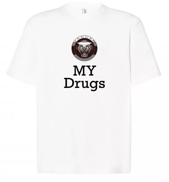 Футболка Оверсайз Jaguar my drugs Белый фото