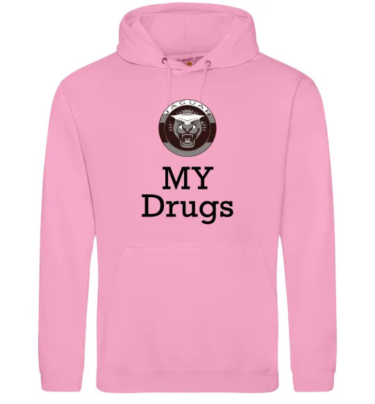 Женская толстовка (худи) Jaguar my drugs Розовый фото