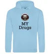 Женская толстовка (худи) Jaguar my drugs Голубой фото