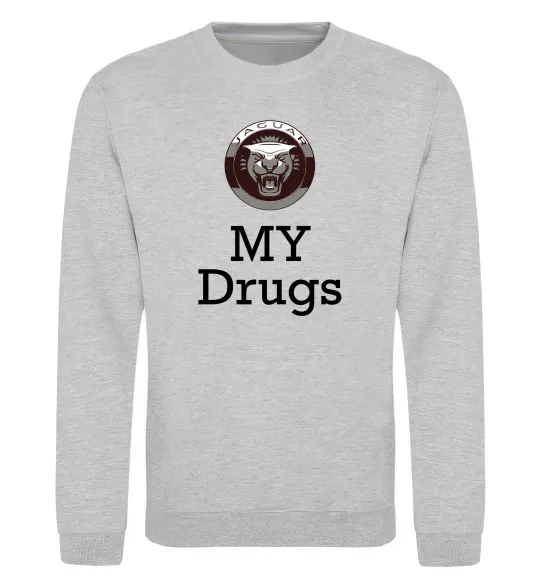Свитшот Jaguar my drugs Серый меланж фото