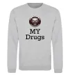 Свитшот Jaguar my drugs Серый меланж фото