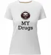 Жіноча преміум футболка Jaguar my drugs Білий фото
