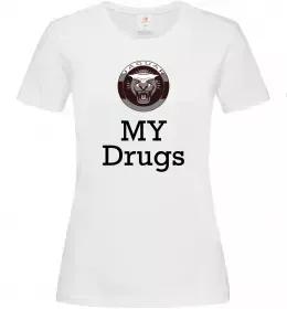Жіноча футболка Jaguar my drugs Білий фото