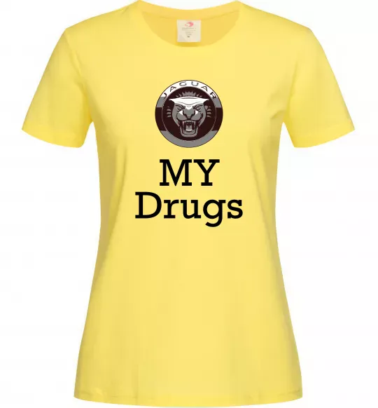 Жіноча футболка Jaguar my drugs Лимонний фото