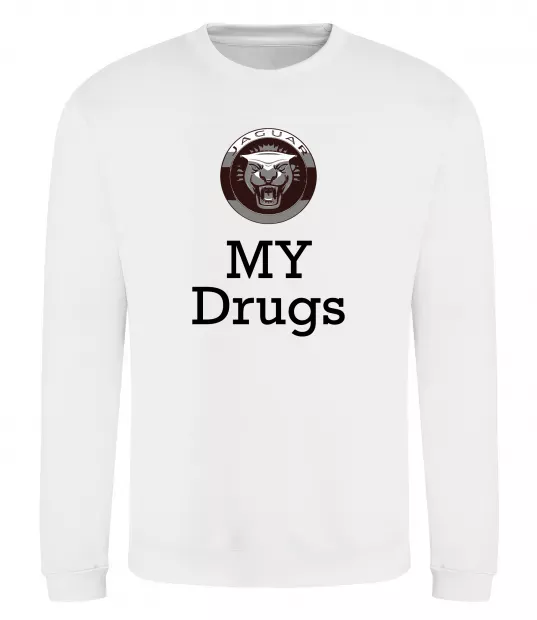 Світшот Jaguar my drugs Білий фото