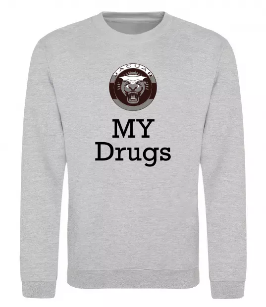 Світшот Jaguar my drugs Сірий меланж фото
