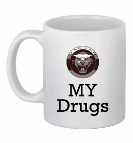 Чашка керамическая You can drive Jaguar Белый фото