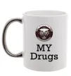 Чашка с цветной ручкой Jaguar my drugs Серебро фото