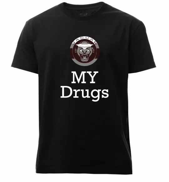 Чоловіча преміум футболка Jaguar my drugs Чорний фото