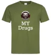 Чоловіча футболка Jaguar my drugs Оливковий фото