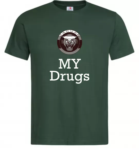 Чоловіча футболка Jaguar my drugs Темно-зелений фото