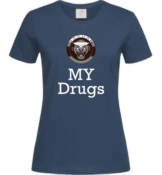 Жіноча футболка Jaguar my drugs Темно-синій фото