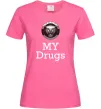 Жіноча футболка Jaguar my drugs Яскраво-рожевий фото