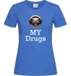 Жіноча футболка Jaguar my drugs Яскраво-синій фото