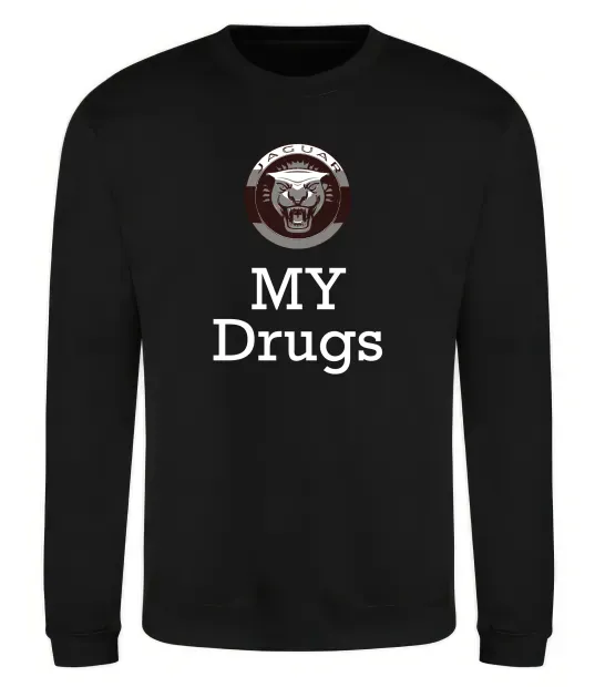 Світшот Jaguar my drugs Чорний фото